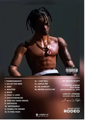 Rodeo Poster | Travis Scott's 1st studio album (2015) with 16 tracks.